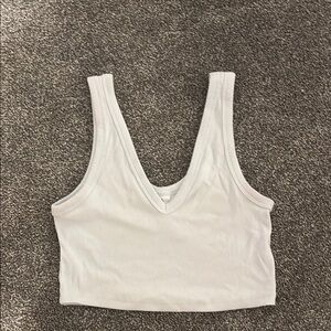 Wild Fable White Ribbed Tank Top